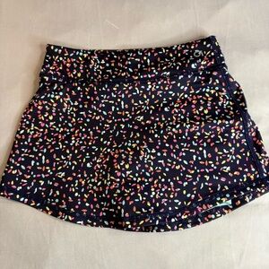 GAP Fit Skort Blue with Colorful Pattern Kids Skirt Activewear Sz S (6-7)